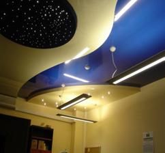 Víceúrovňový strop ze sádrokartonu s osvětlením vlastním rukama