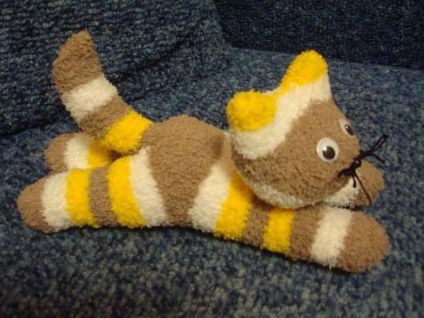 Kočka z ponožky s vlastními rukama: průvodce po akci